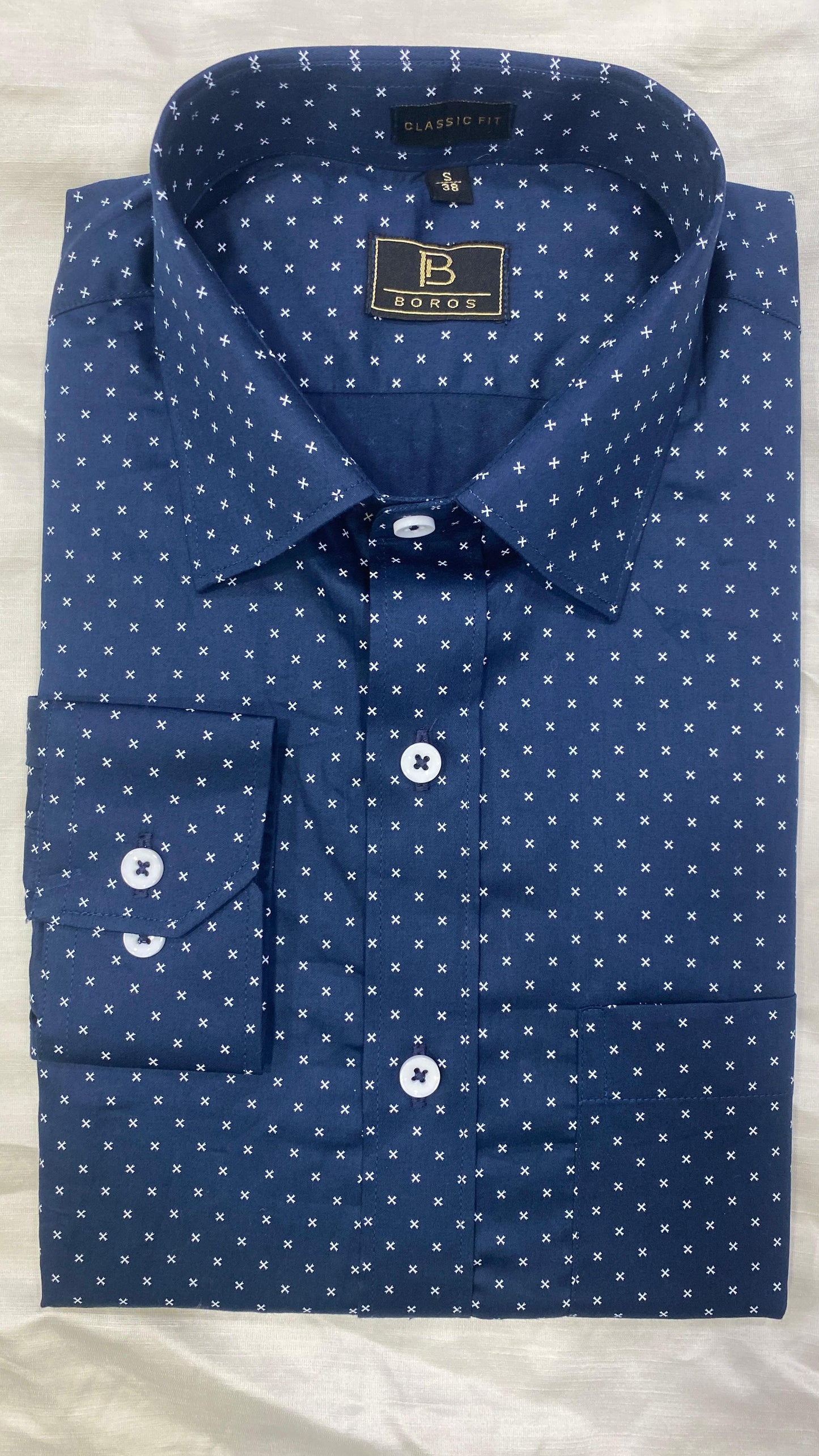 Cobalt Dark Blue Print Shirts