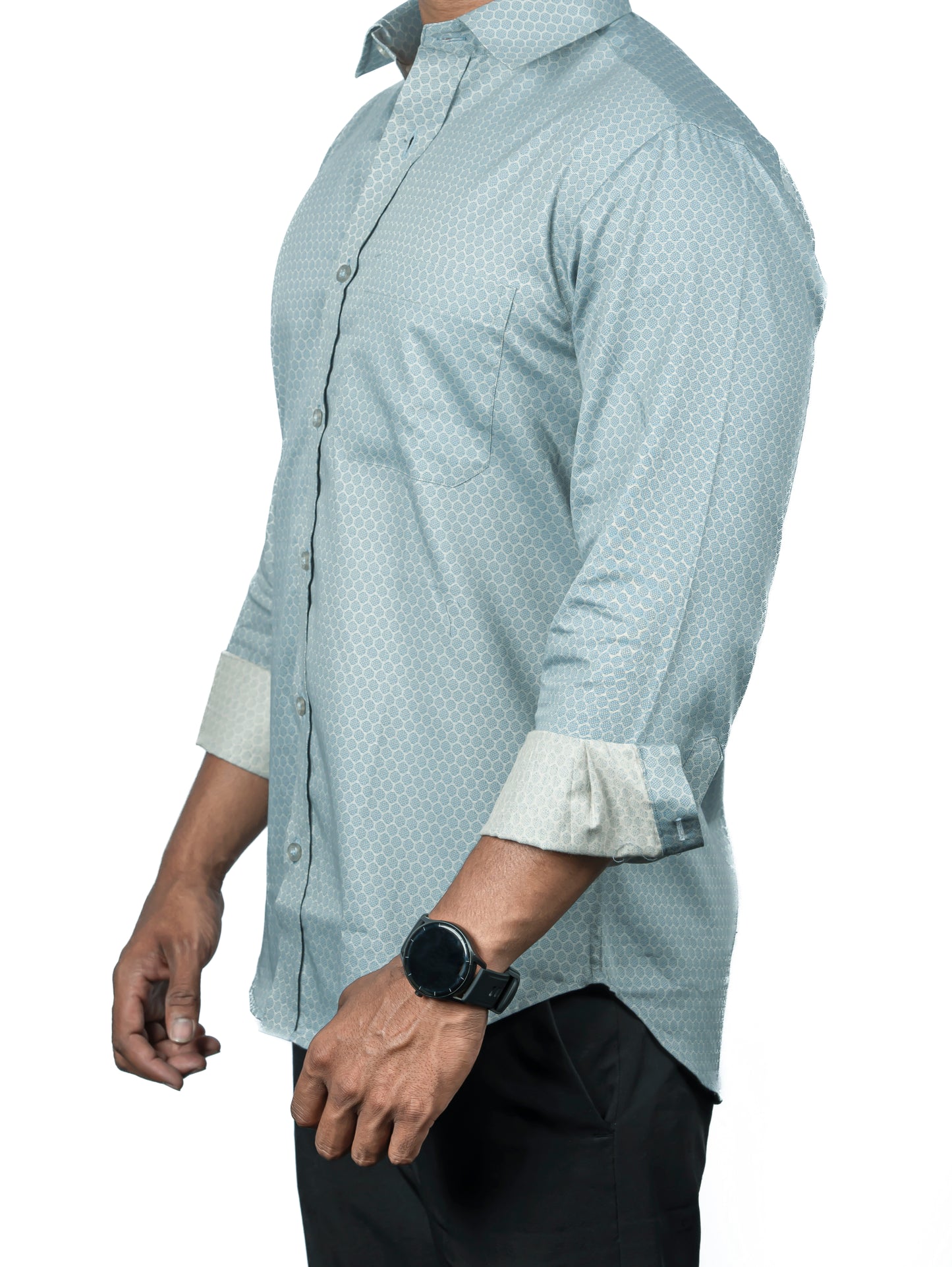 Honeycomb Blue Shirt