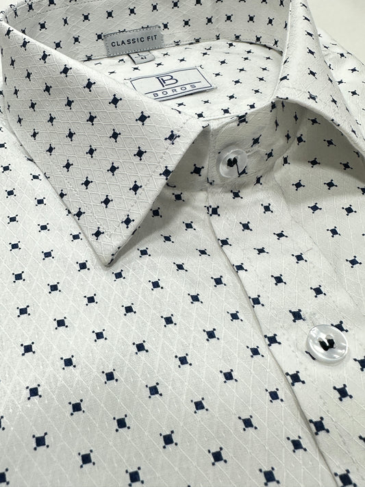 Cranberry White Printed Shirt