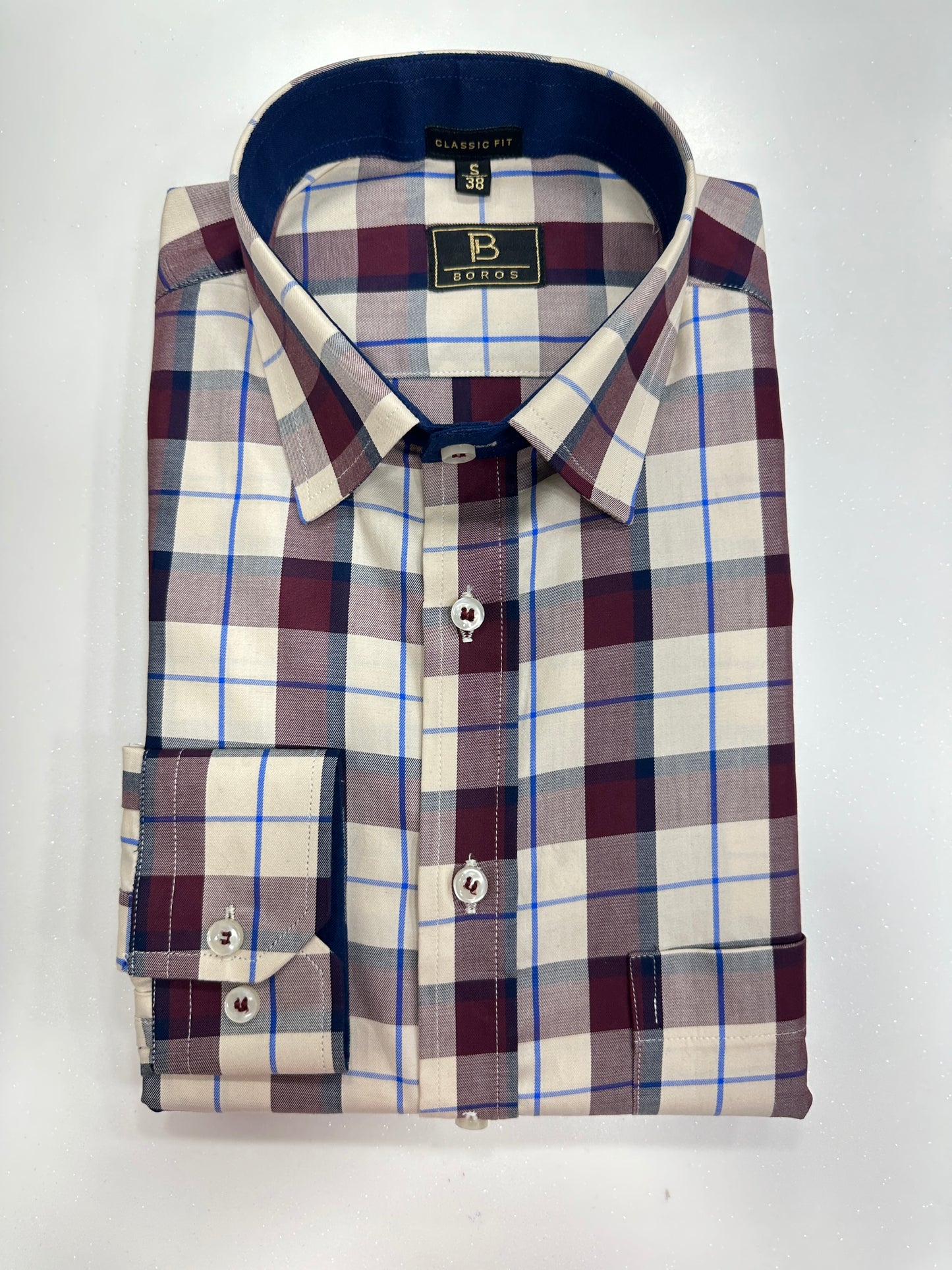 Blue Red Checks Shirt