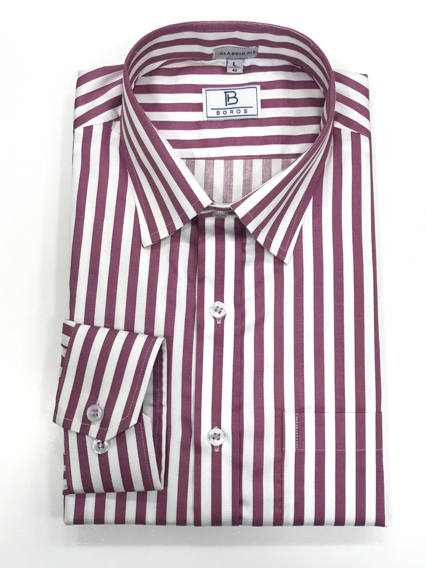 White & Pink Stripes Shirt