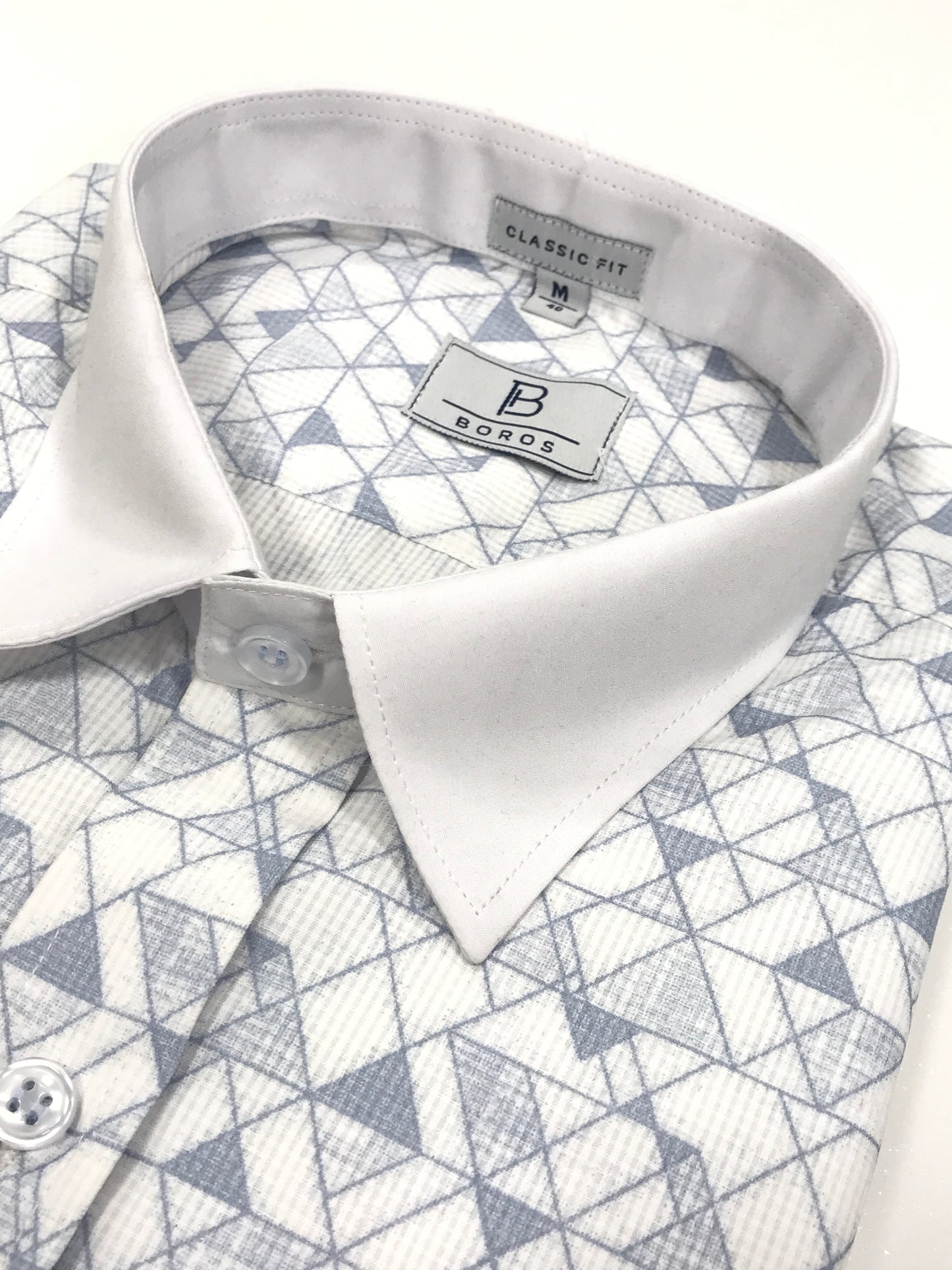 Santoor White + Blue Shirt