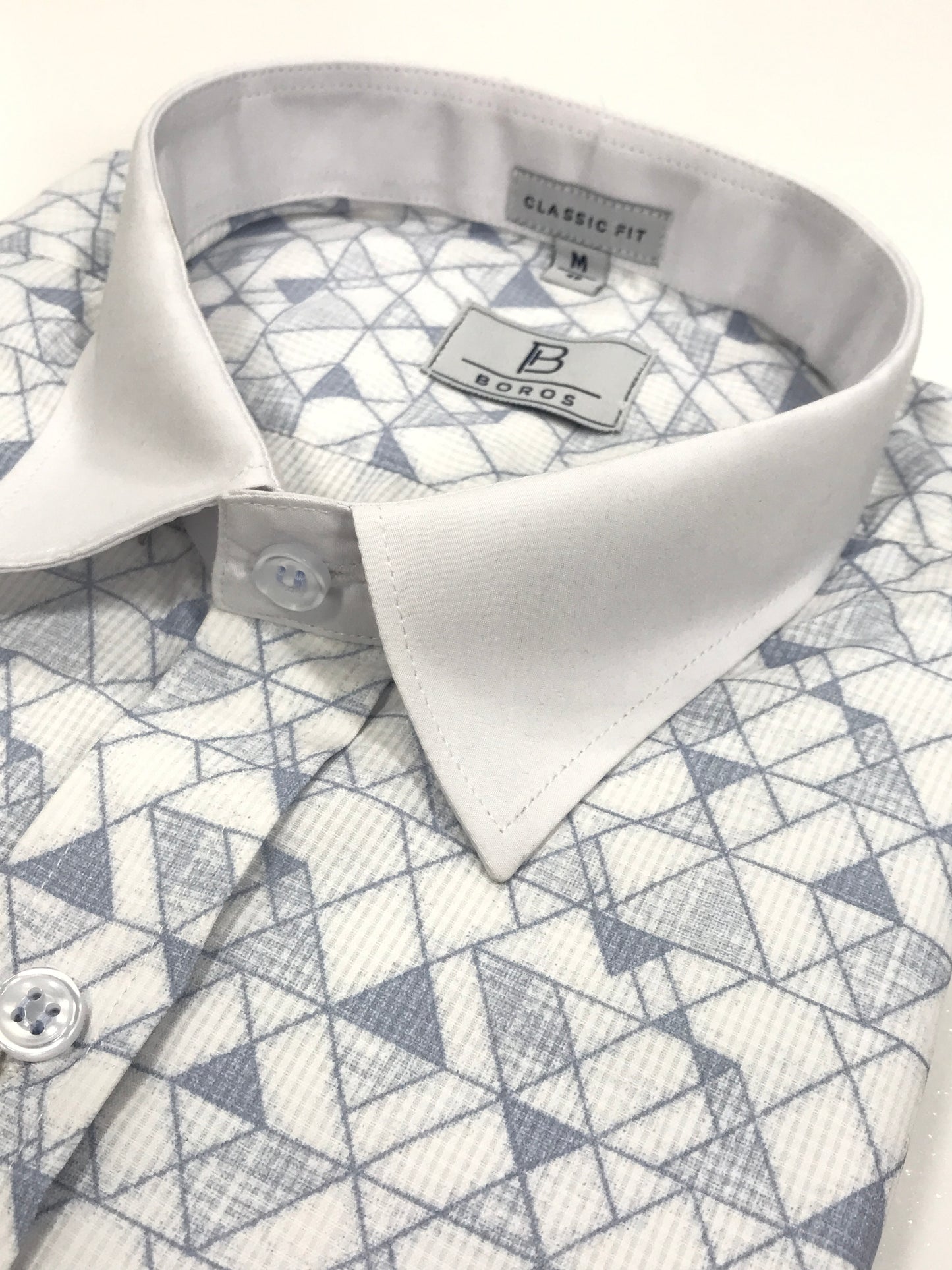 Santoor White + Blue Shirt