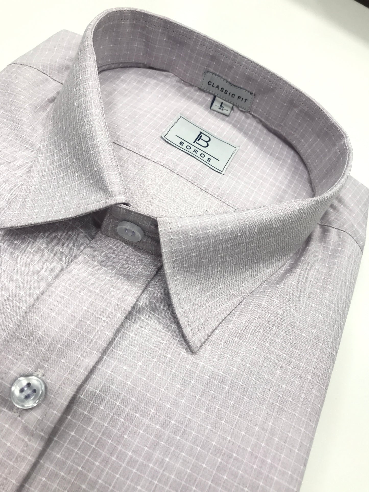 Purple White Checks shirt