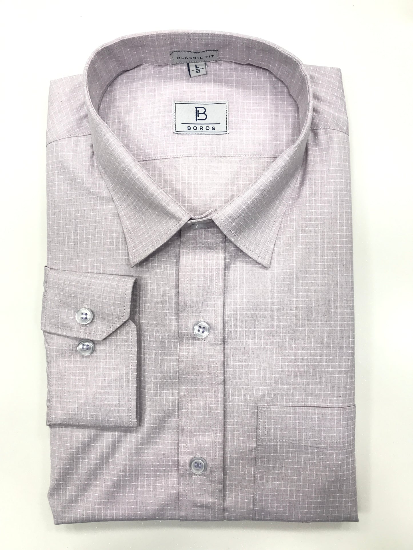 Purple White Checks shirt