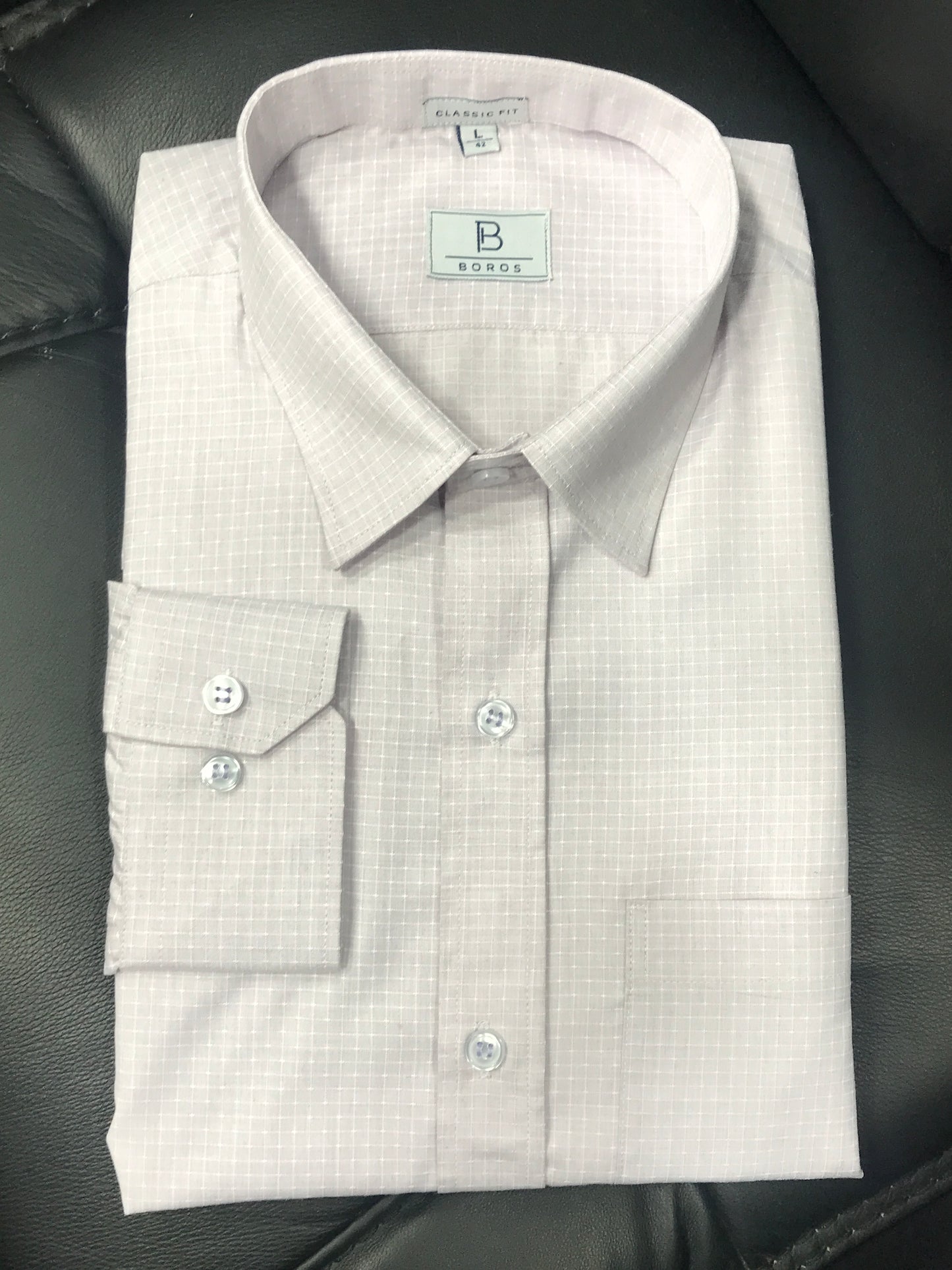 Purple White Checks shirt