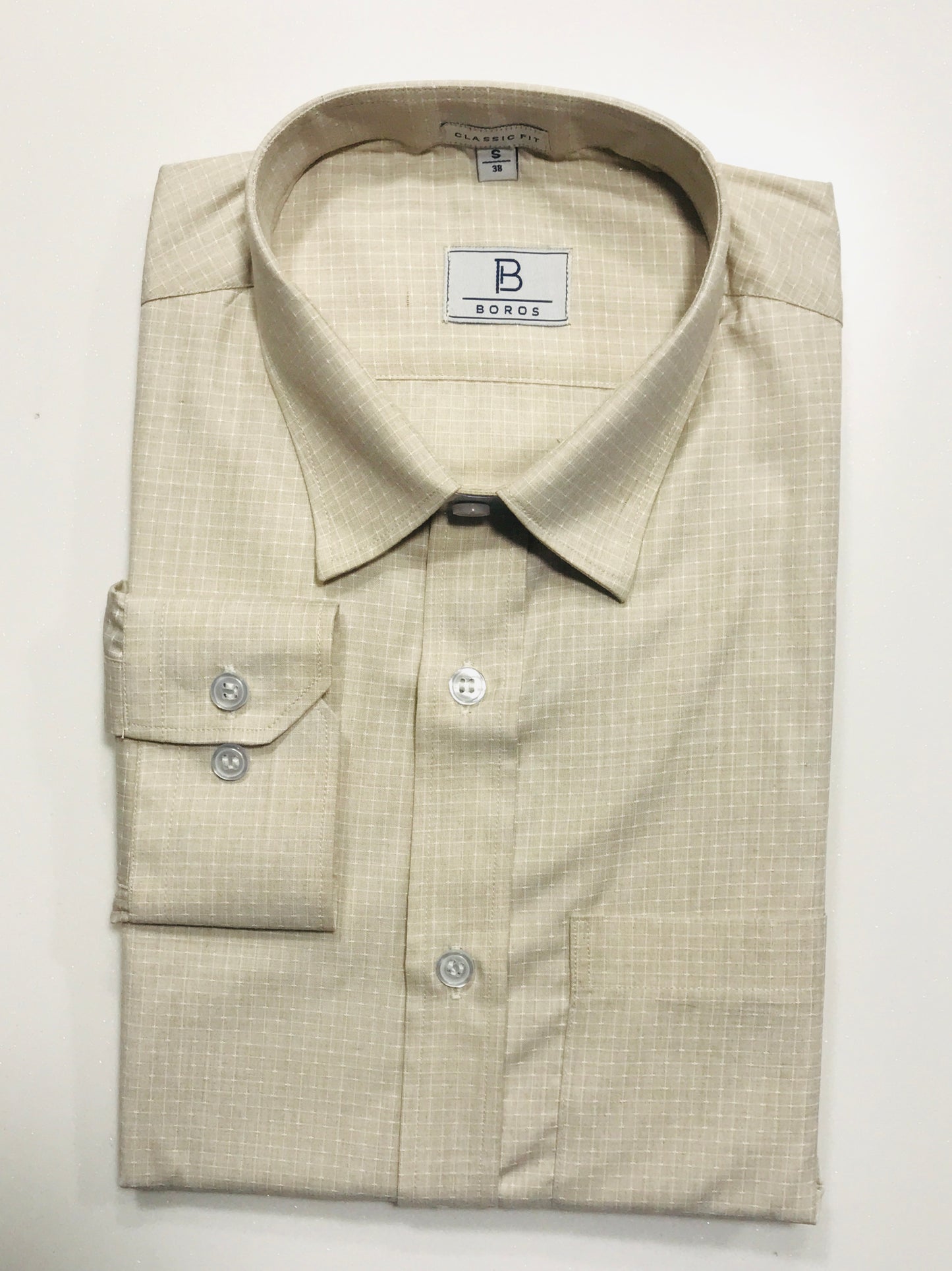 Cream  White Checks shirt