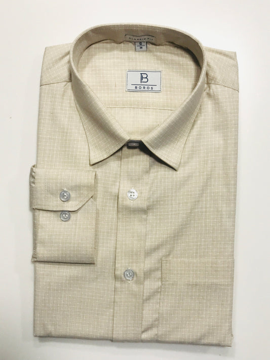 Cream  White Checks shirt