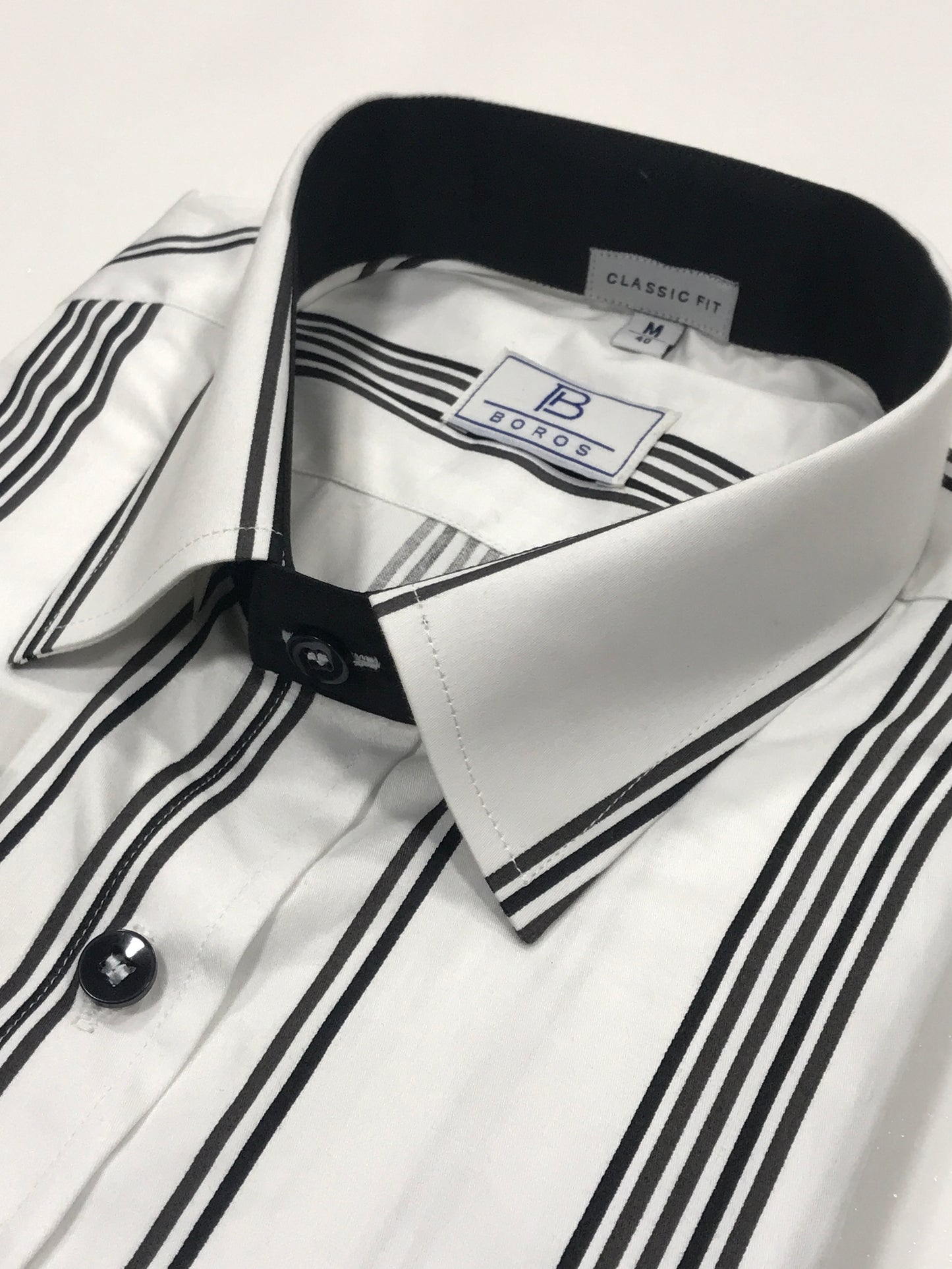Black Brown White Stripes Shirt