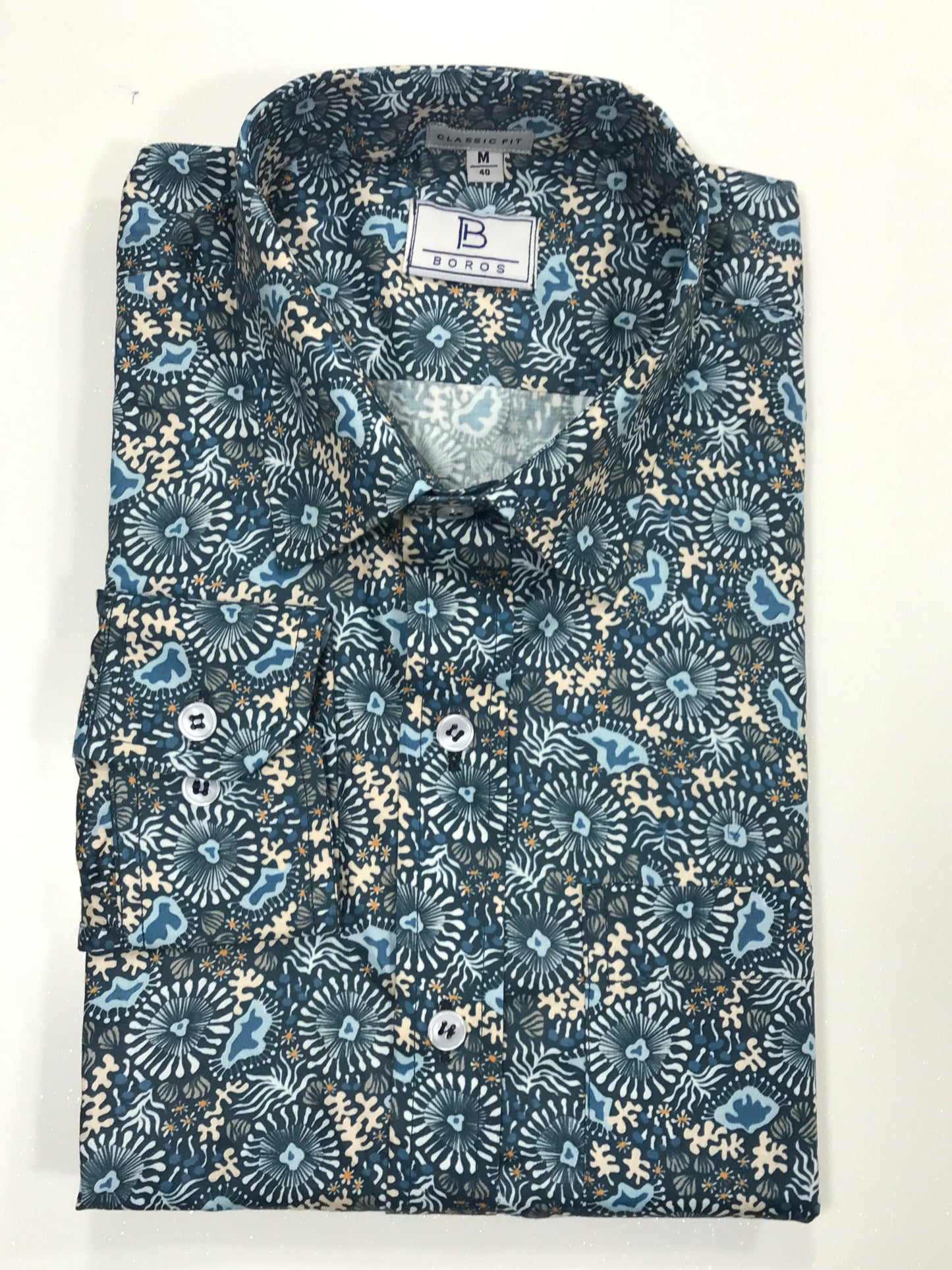 Blue Abstract Printed Shirt