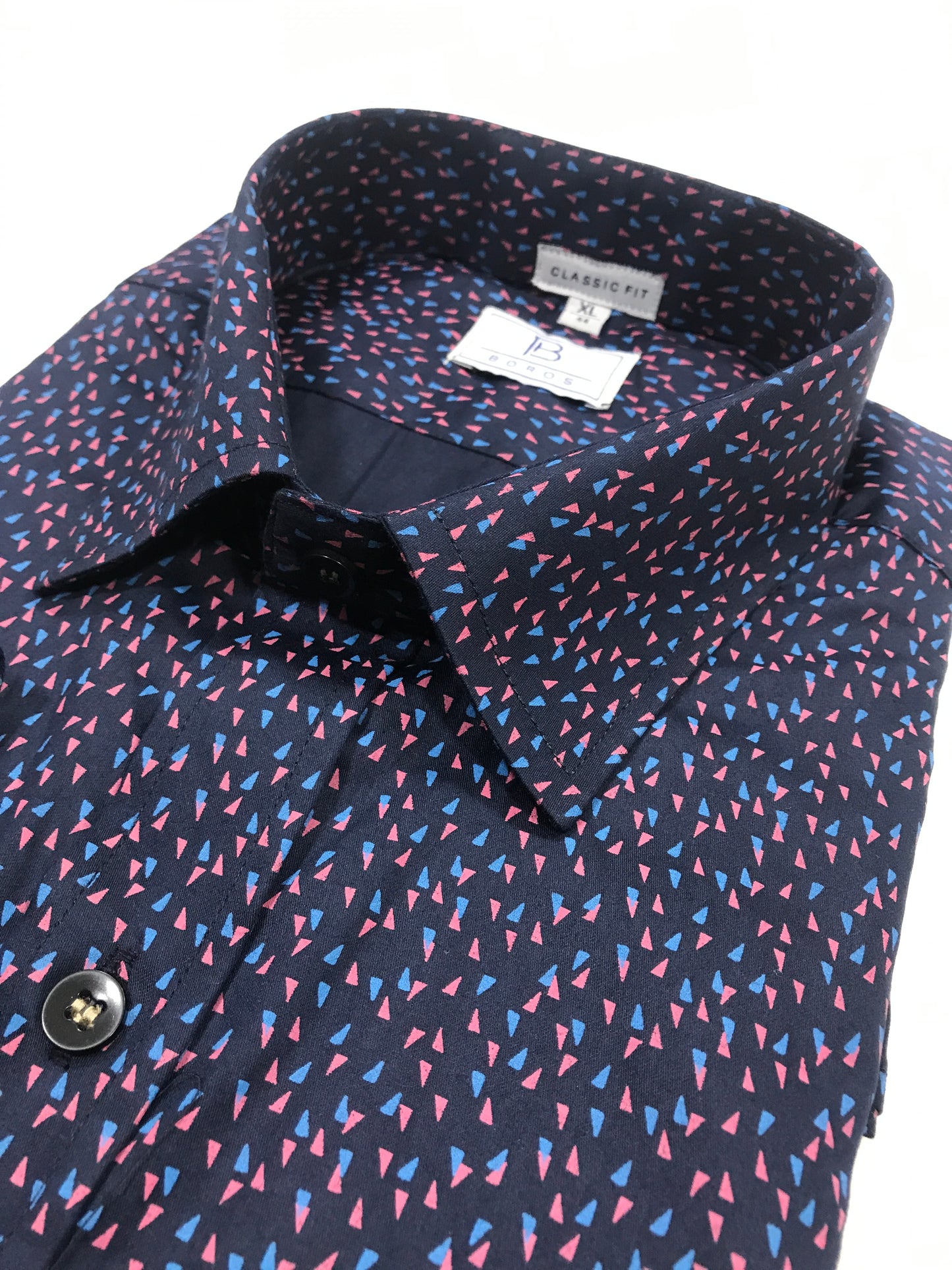 Triangle Navy Blue Printed Shirt