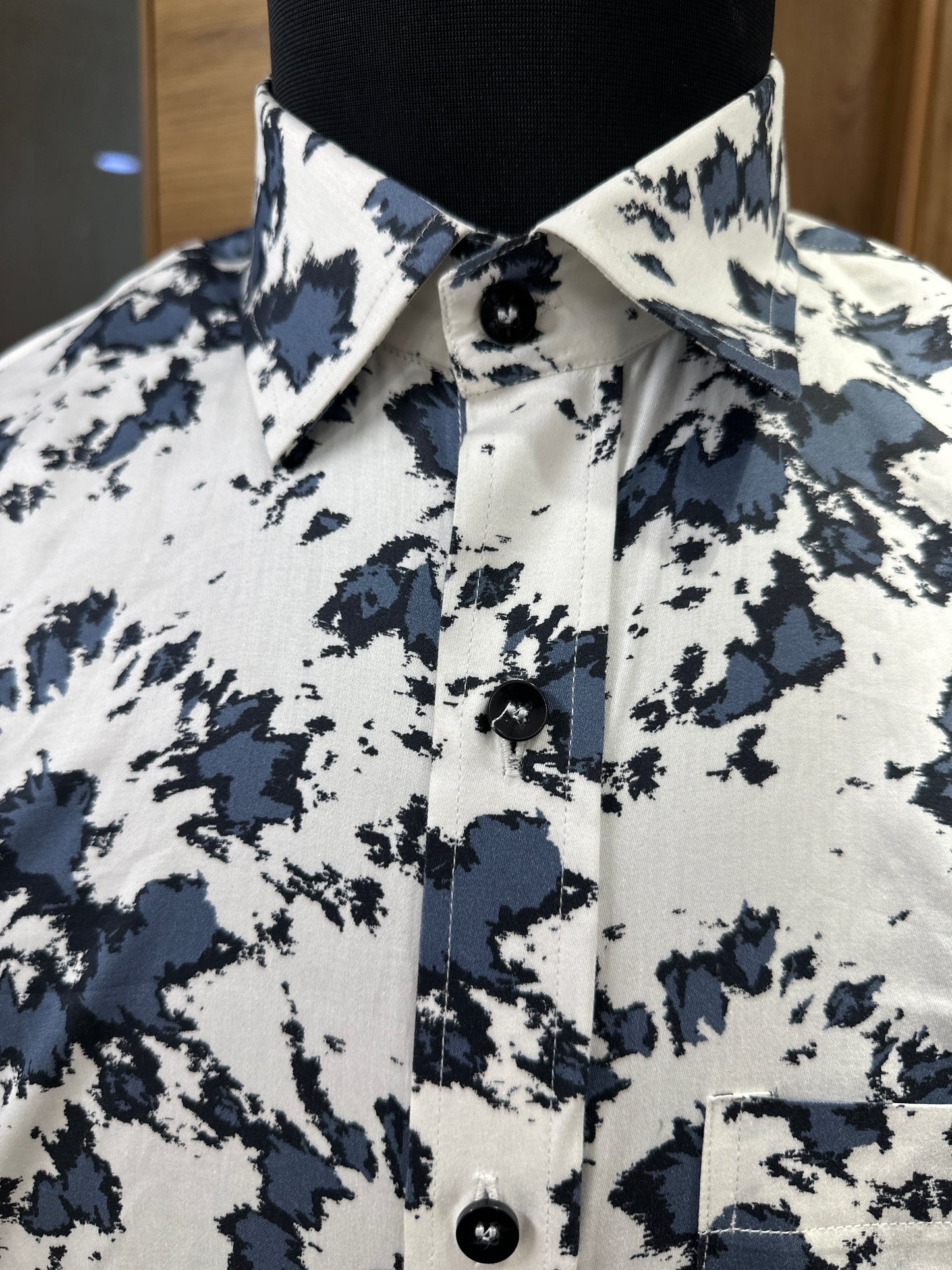 Grey Black Printed Shirt