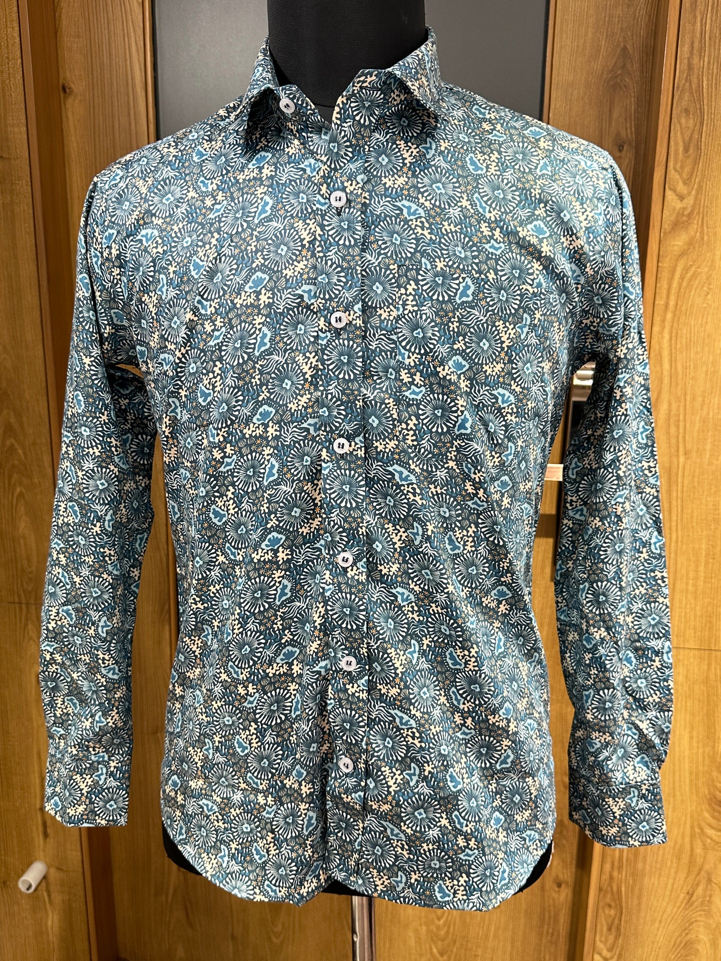 Blue Abstract Printed Shirt