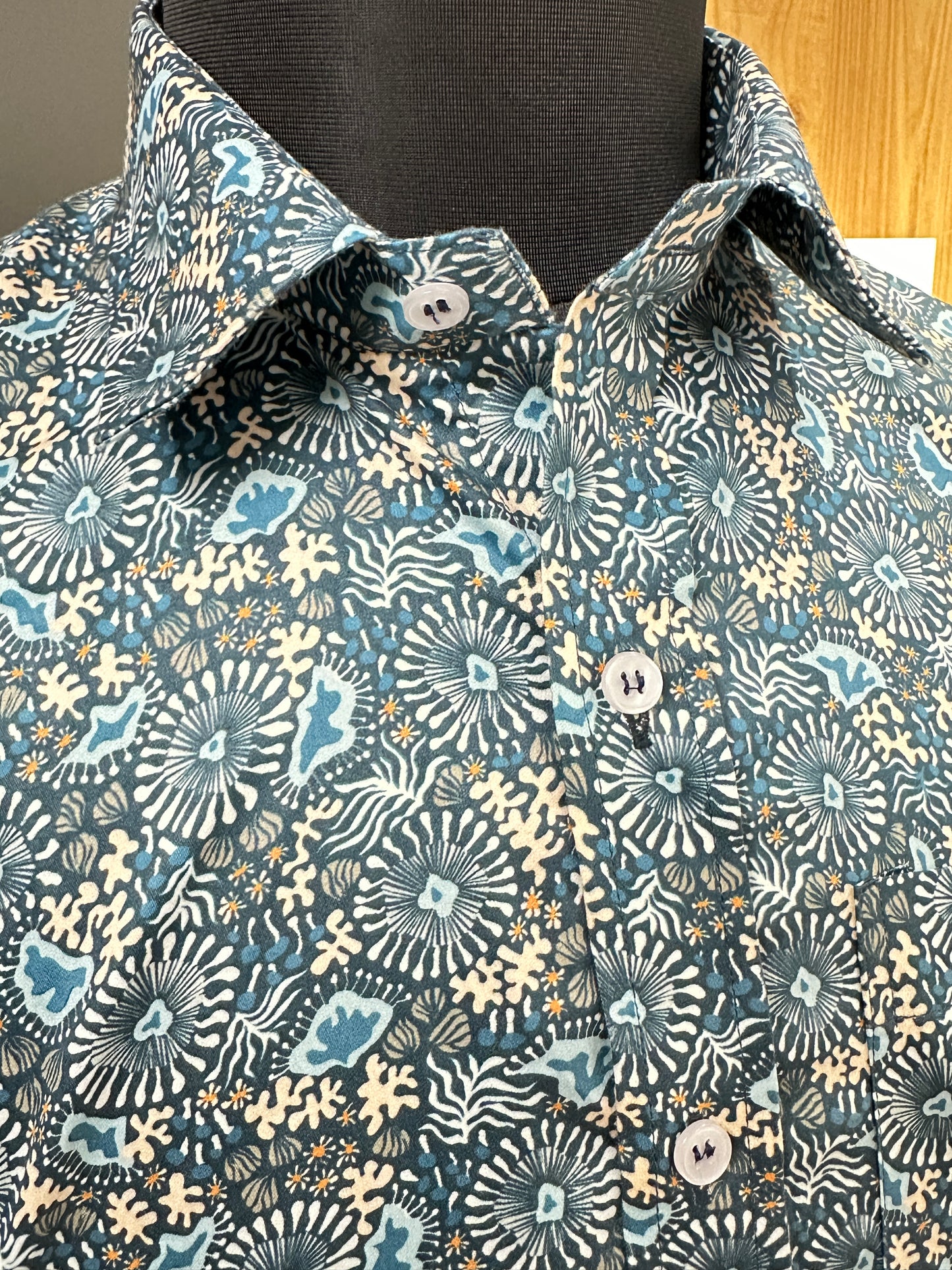 Blue Abstract Printed Shirt