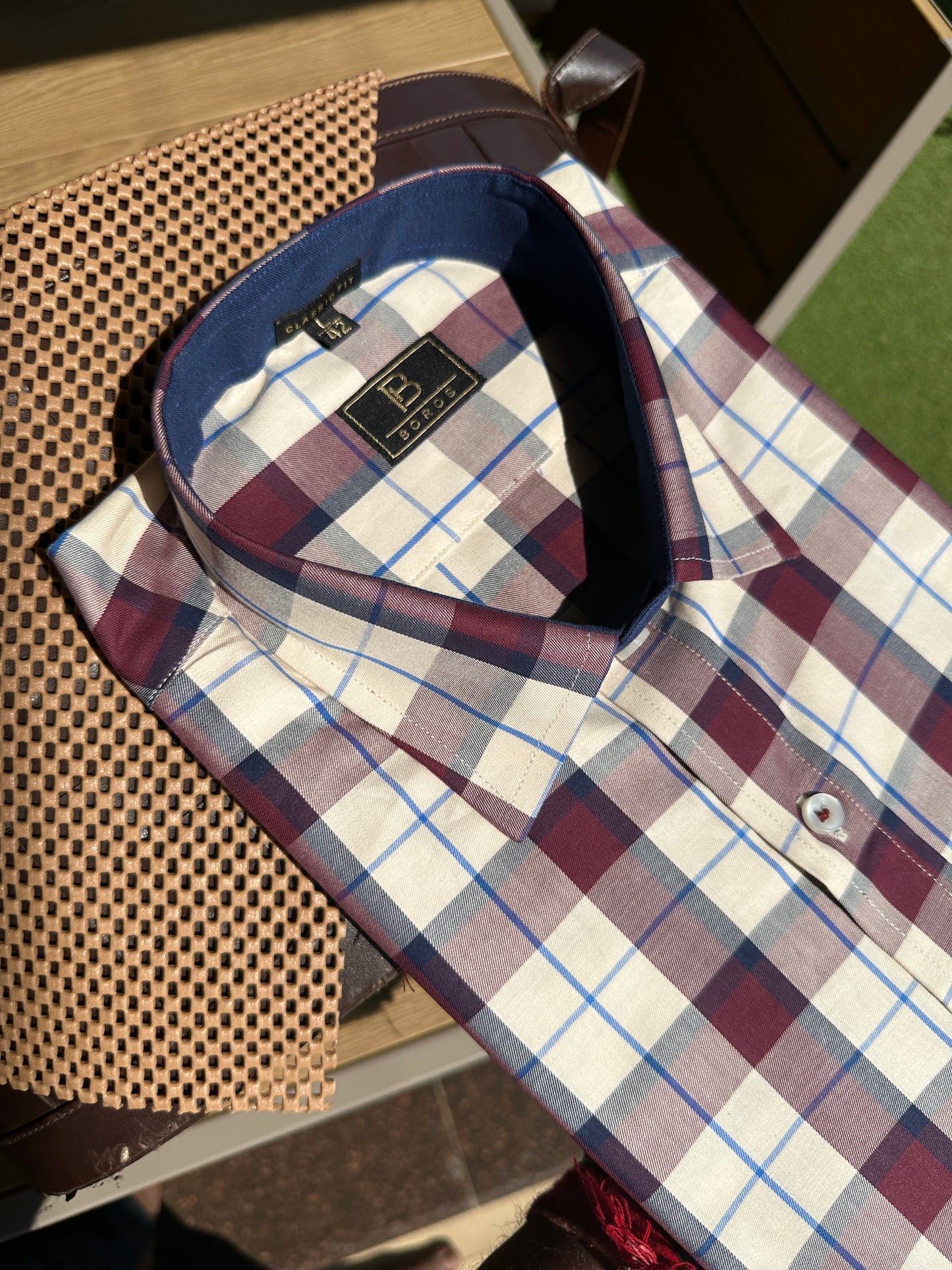 Blue Red Checks Shirt