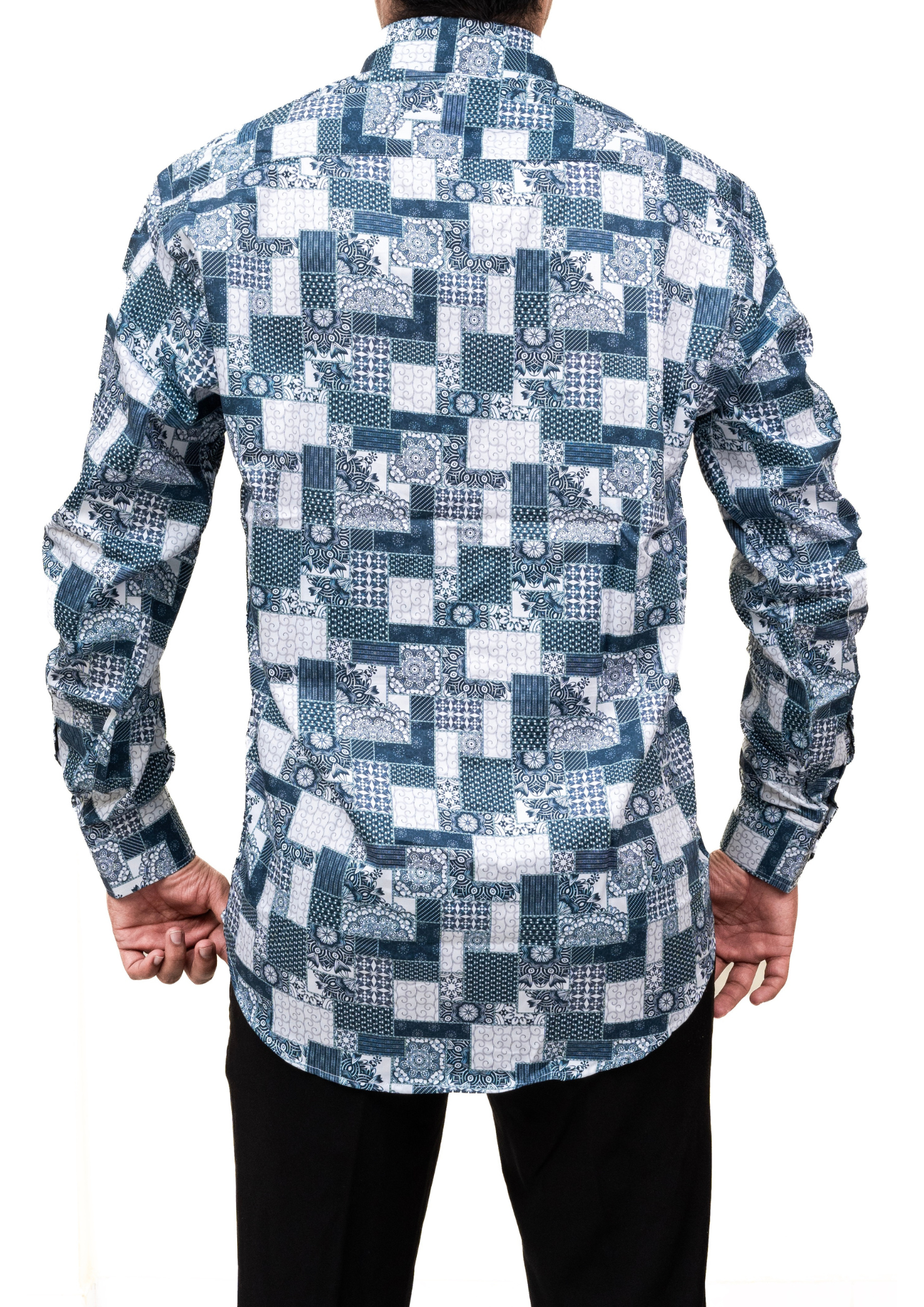 Rotomac Blue Printed Shirt