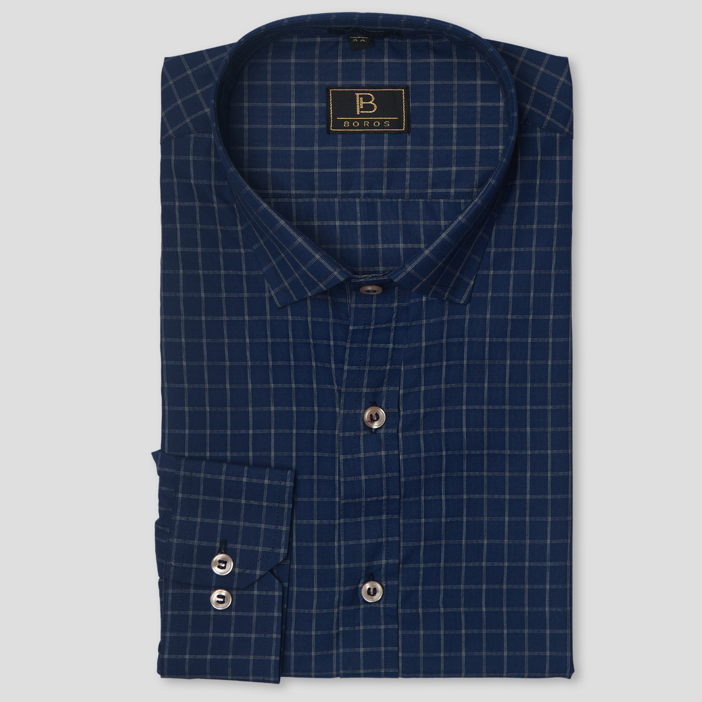 Deep Blue Grid Shirt