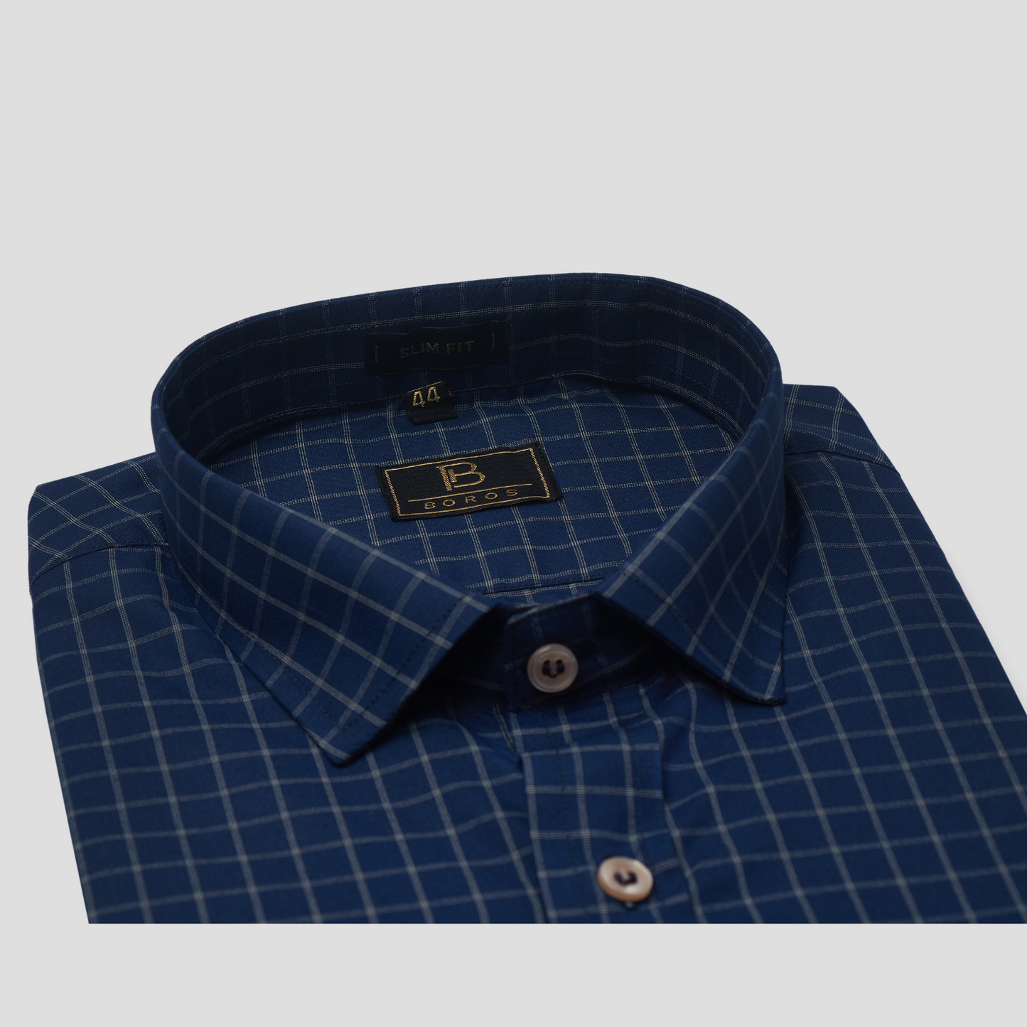 Deep Blue Grid Shirt