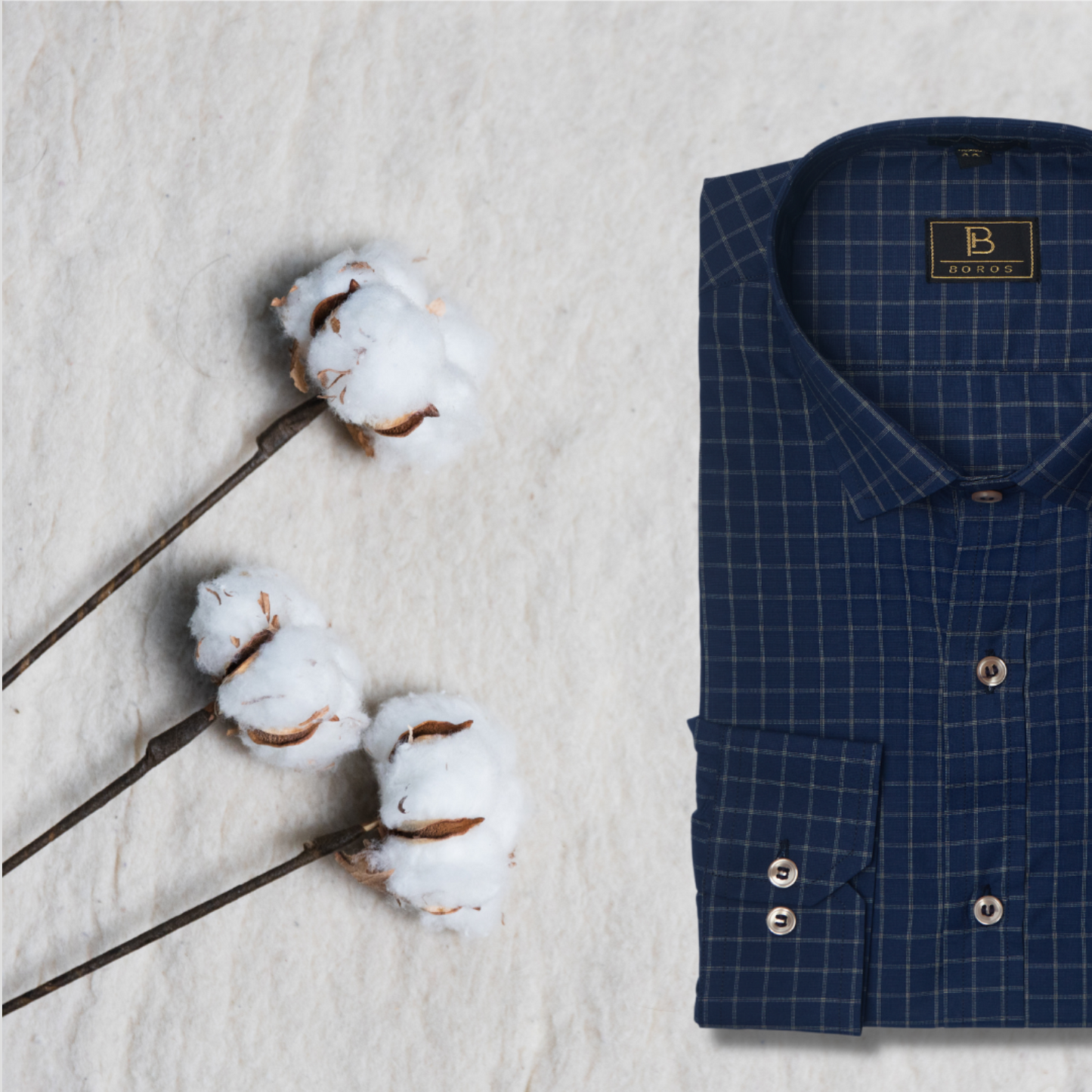 Deep Blue Grid Shirt