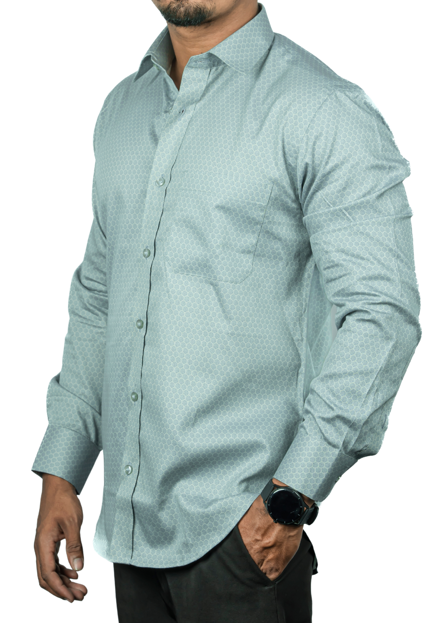 Honeycomb Blue Shirt