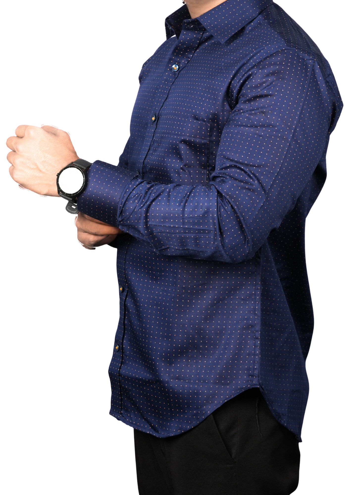 Futurstic Navy Blue Shirt