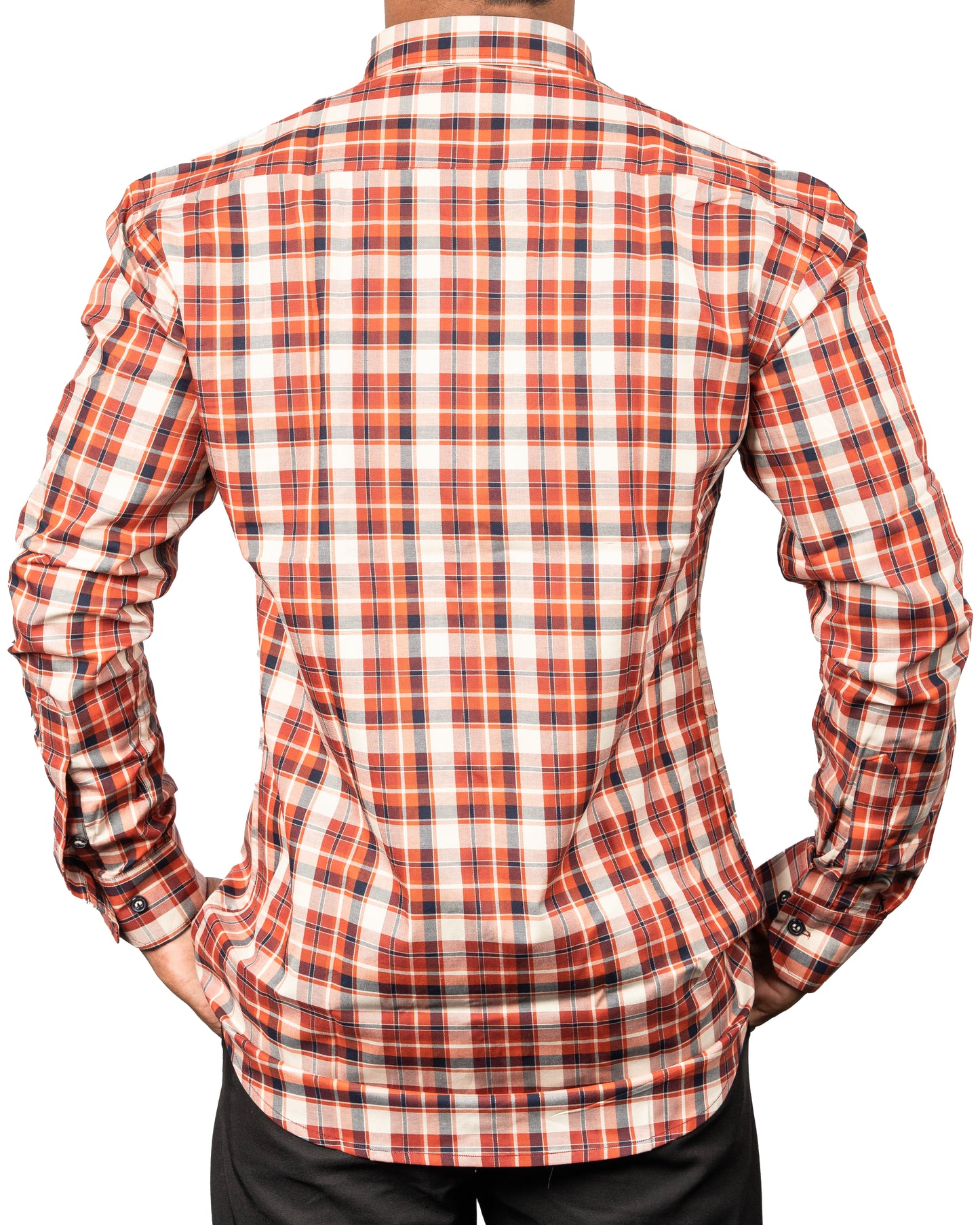 Spice Orange Plaid Shirt