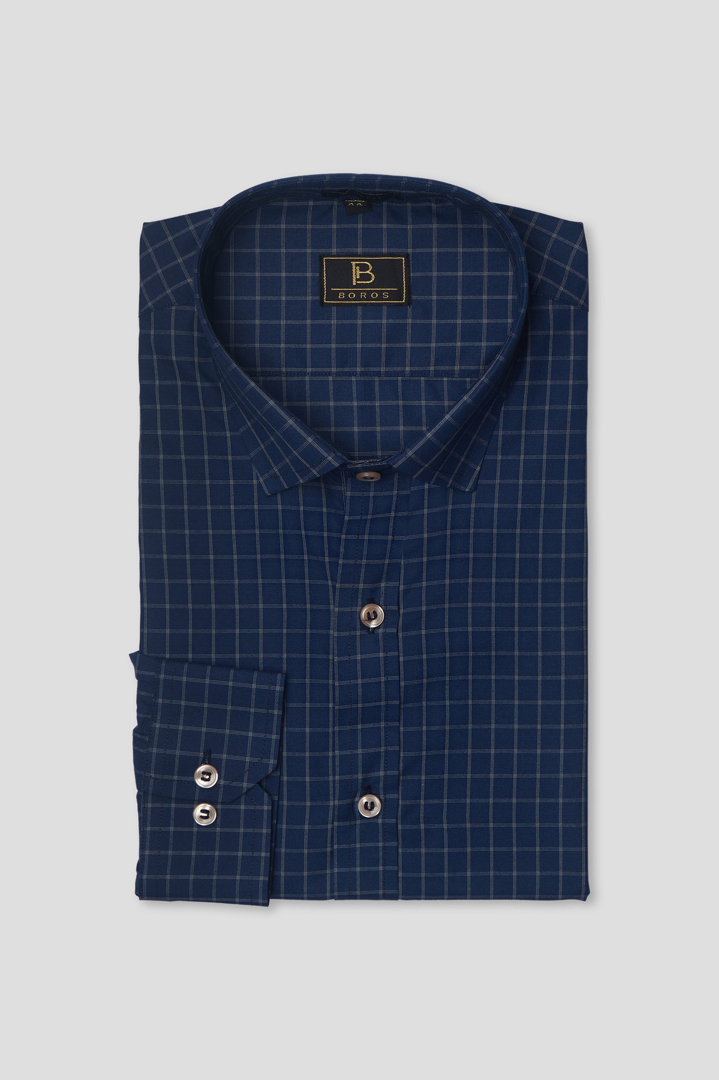 Deep Blue Grid Shirt