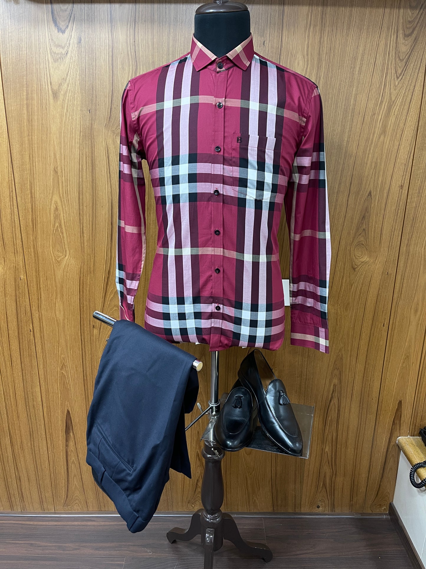 VCP Maroon Checks Shirts