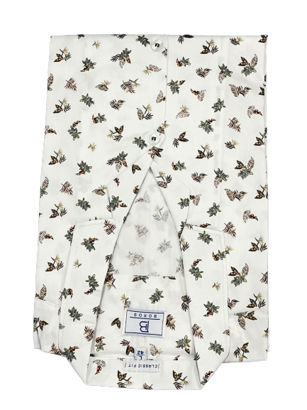 White leaf Print Shirt