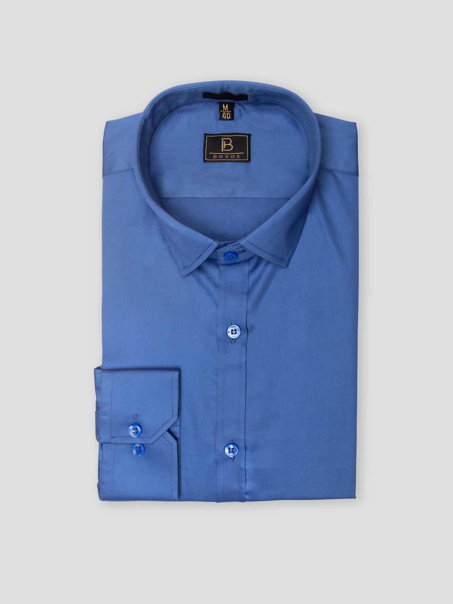 Solid Blue Classic Fit Shirt