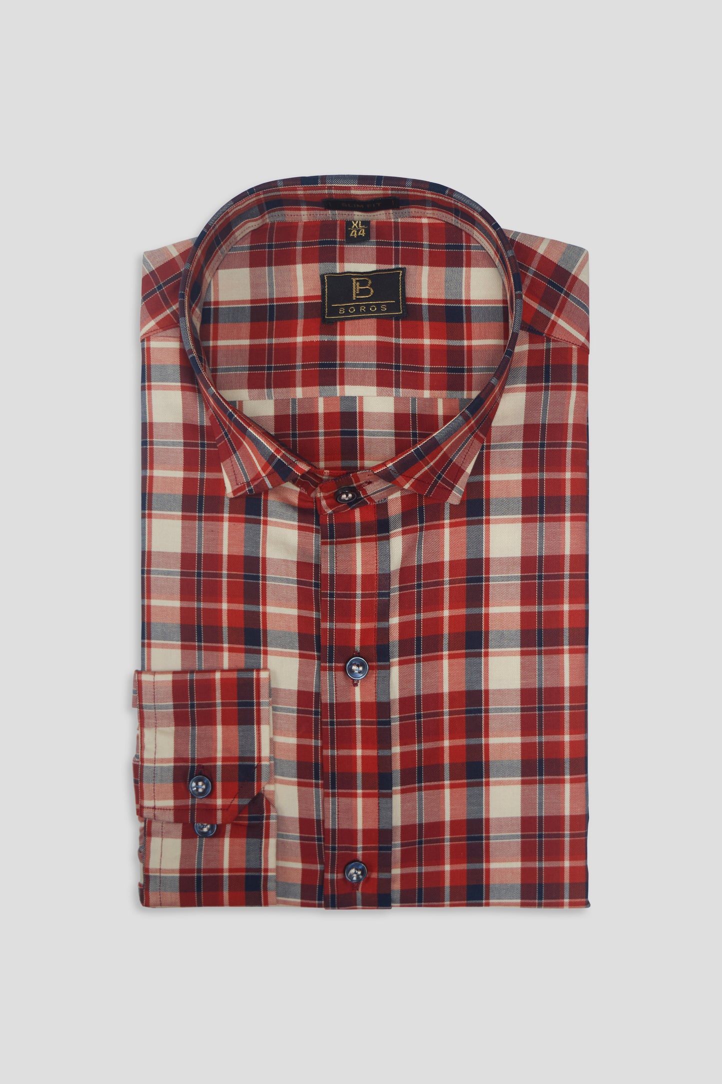 Spice Orange Plaid Shirt