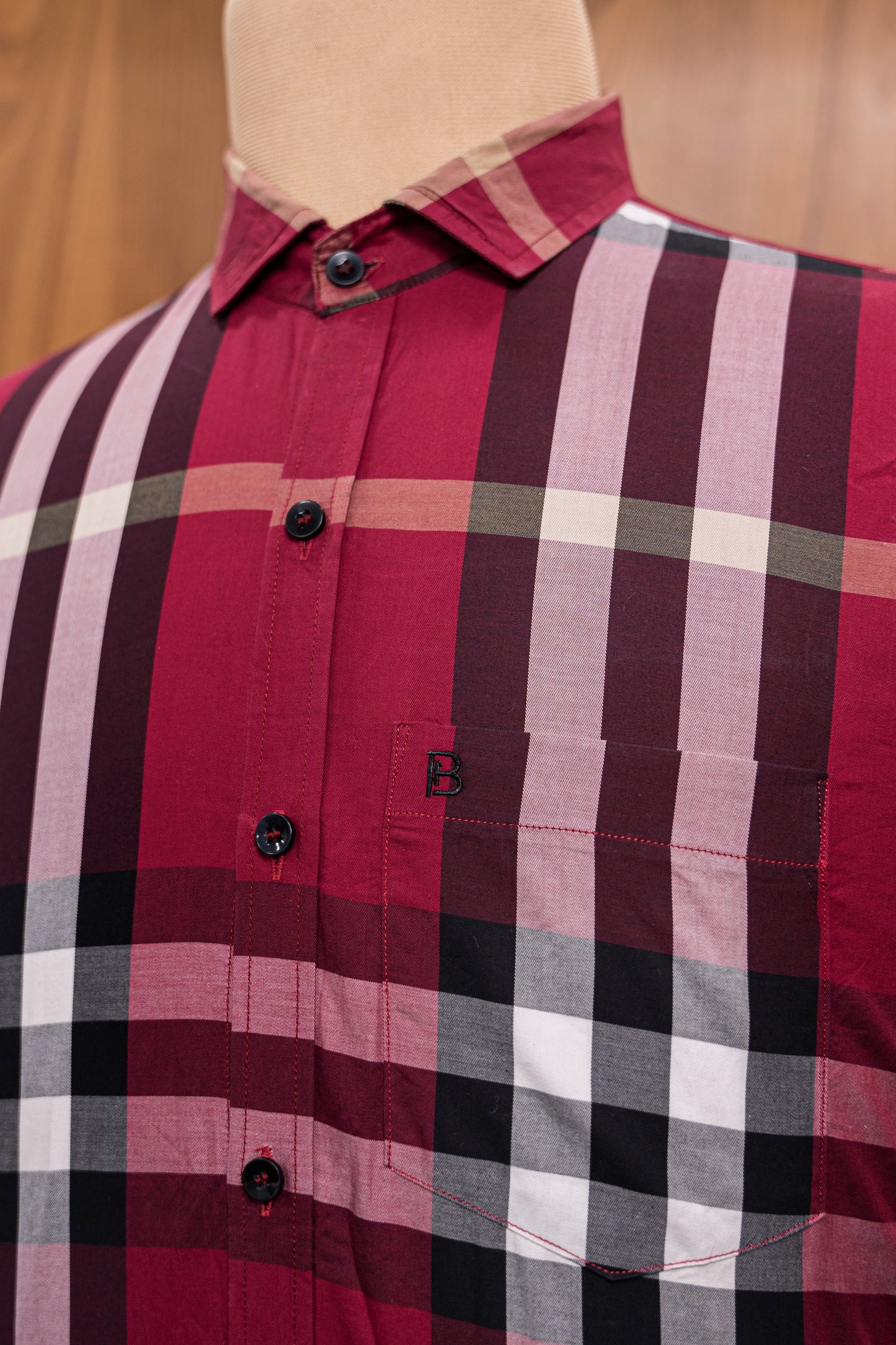VCP Maroon Checks Shirts