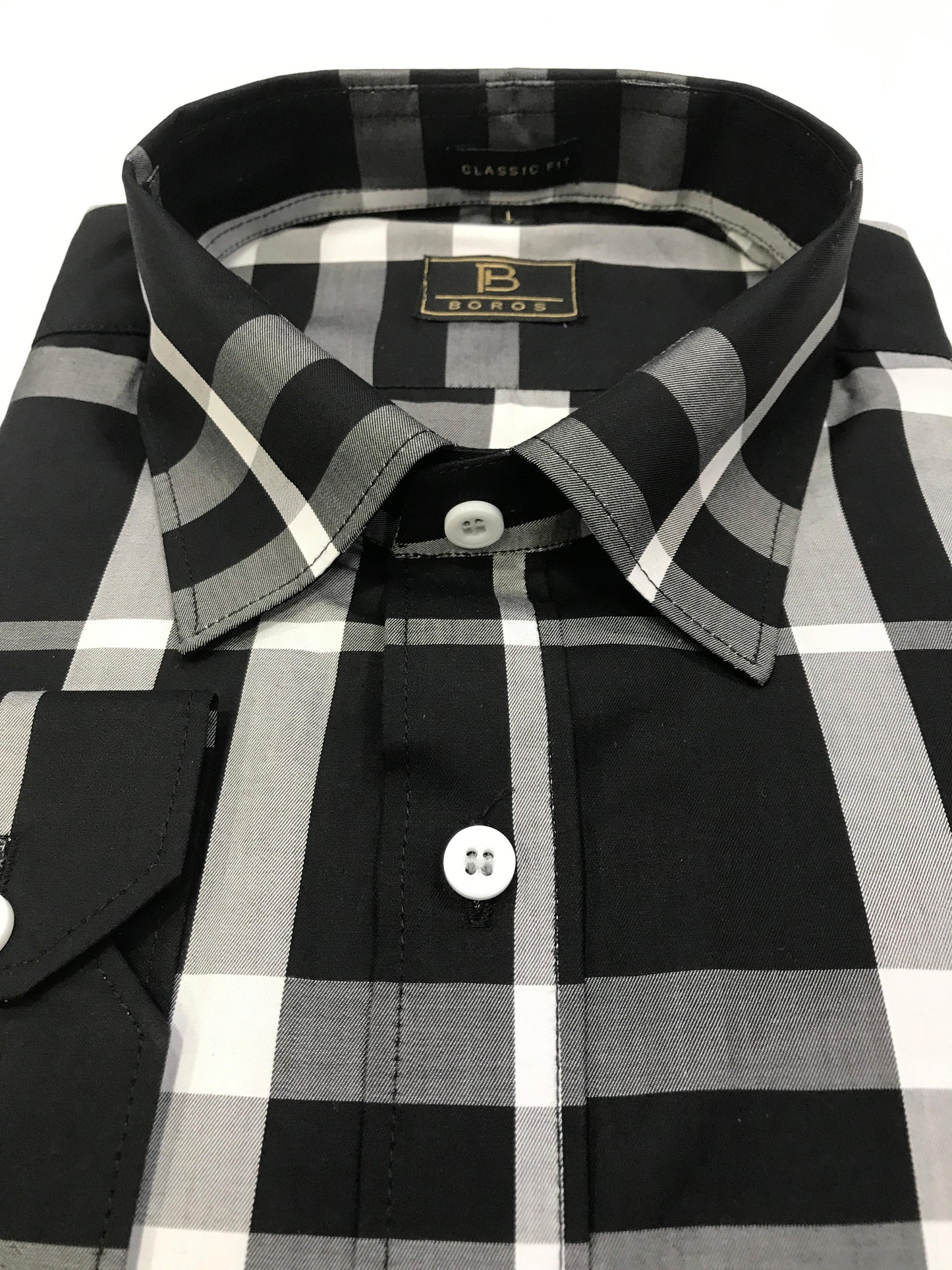 VCP Black & Silver Checks Shirt