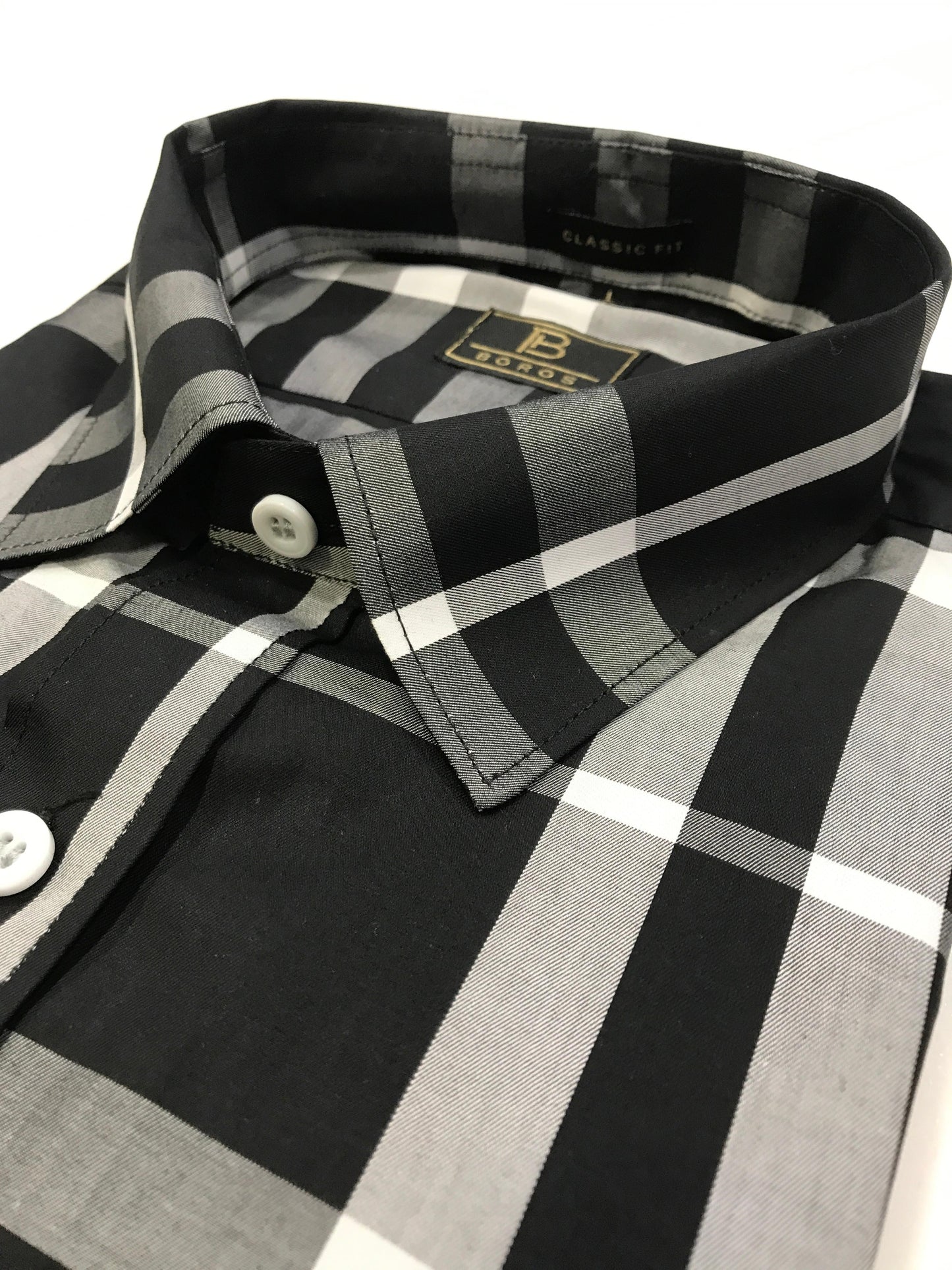 VCP Black & Silver Checks Shirt