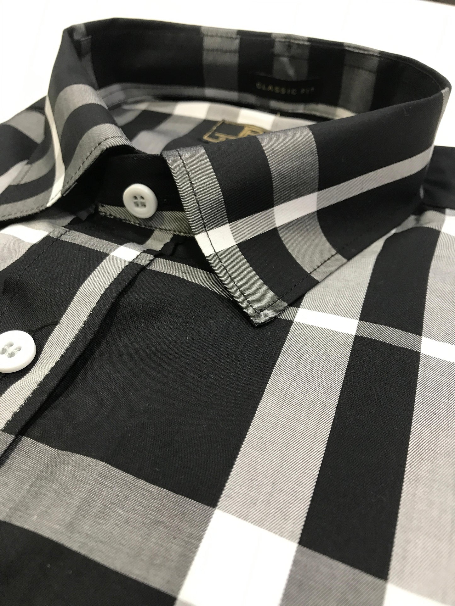 VCP Black & Silver Checks Shirt