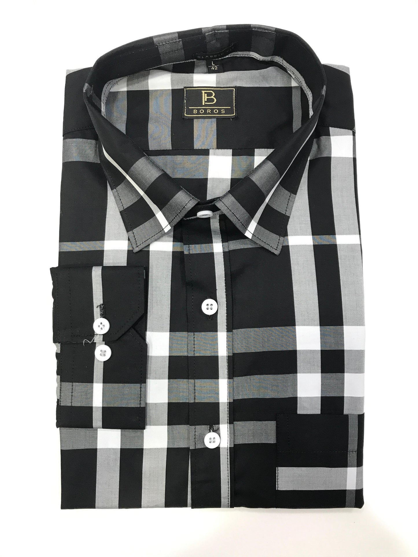 VCP Black & Silver Checks Shirt