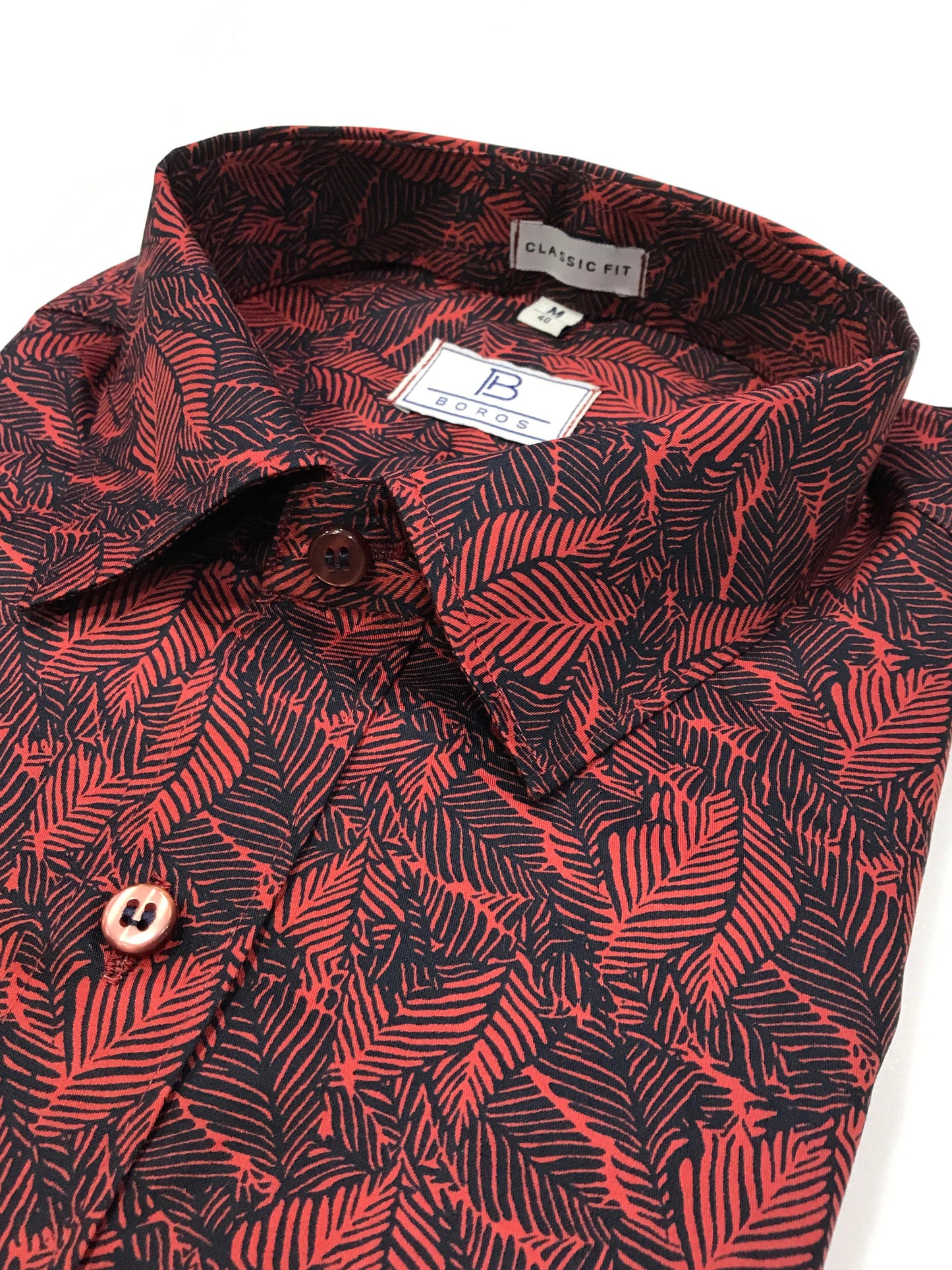 Chilli Red Black Printed Shirt