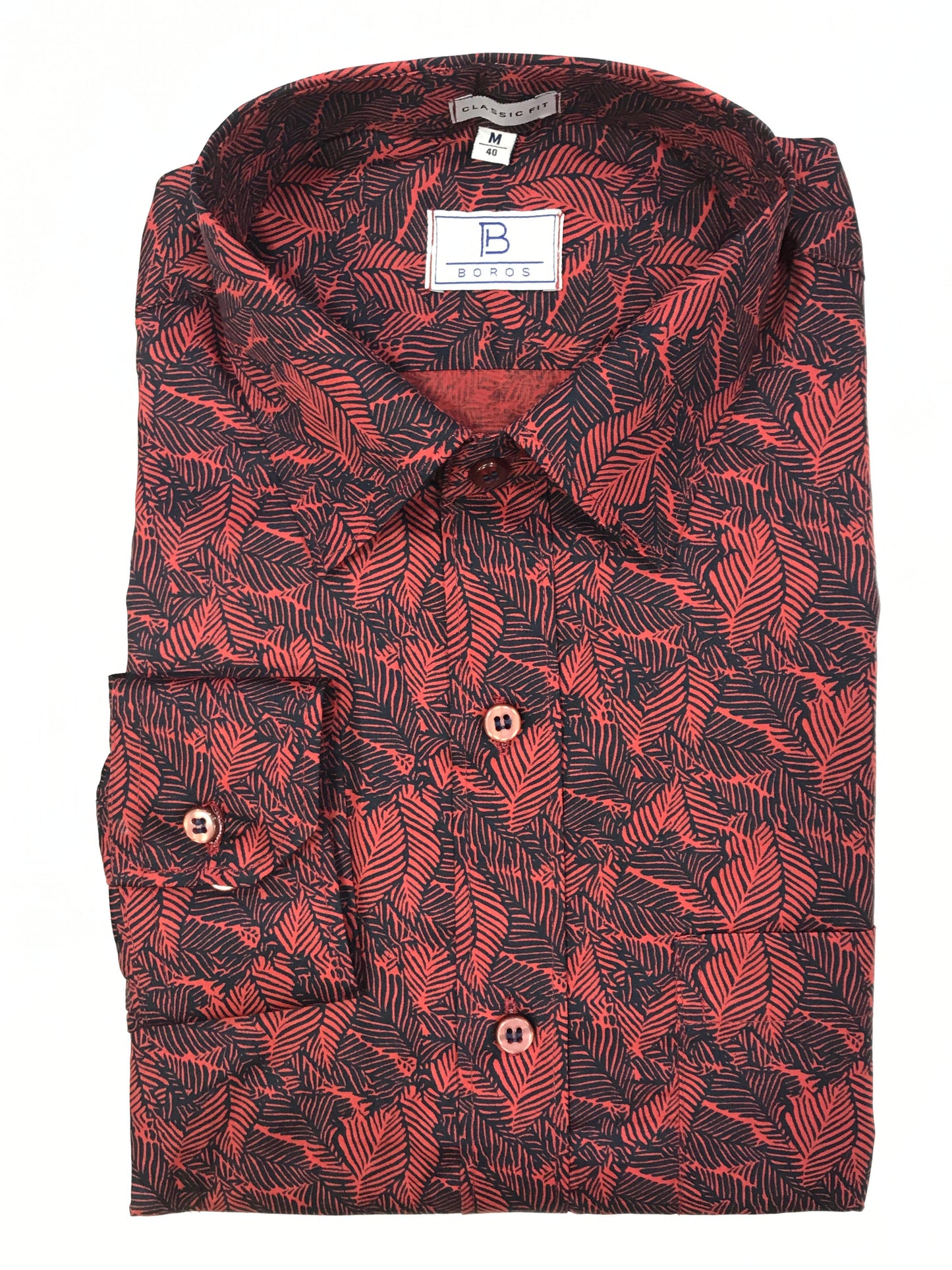 Chilli Red Black Printed Shirt