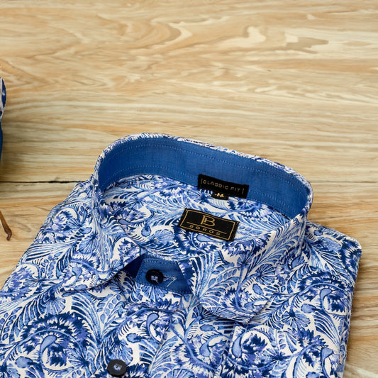 Chess Blue Print Shirt